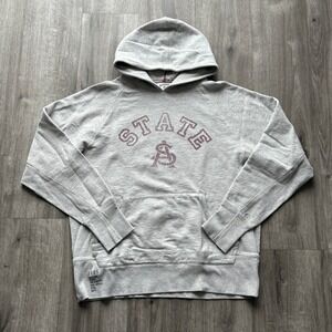 Banner 47 Arizona State University ASU Sun Devils Gray Raglan Hoodie Large